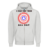 Dove Grey i can do this all day graphic mens & womens t shirt Zipper Hoodie - linhVisuals