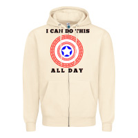 Sandshell i can do this all day graphic mens & womens t shirt Zipper Hoodie - linhVisuals