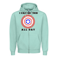 Seafoam i can do this all day graphic mens & womens t shirt Zipper Hoodie - linhVisuals