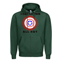 Sports Green i can do this all day graphic mens & womens t shirt Zipper Hoodie - linhVisuals