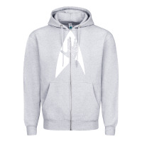 Heather Grey live long and prosper Zipper Hoodie - linhVisuals