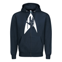 Navy live long and prosper Zipper Hoodie - linhVisuals