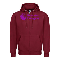 Burgundy premier #league Zipper Hoodie - linhVisuals