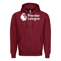 Burgundy premier #league Zipper Hoodie - linhVisuals