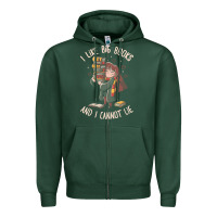 Sports Green i like big books Zipper Hoodie - linhVisuals