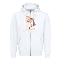 White i like big books Zipper Hoodie - linhVisuals