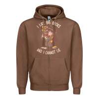 Chestnut i like big books Zipper Hoodie - linhVisuals