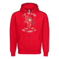 Red i like big books Zipper Hoodie - linhVisuals