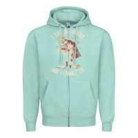 Seafoam i like big books Zipper Hoodie - linhVisuals