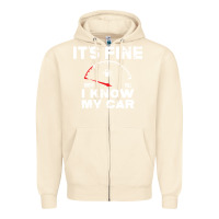 Sandshell Empty gas gauge it’s fine i know my car low fuel joke Zipper Hoodie - linhVisuals