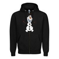Black olaf Zipper Hoodie - linhVisuals