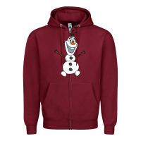 Burgundy olaf Zipper Hoodie - linhVisuals