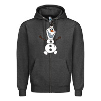 Charcoal Heather olaf Zipper Hoodie - linhVisuals