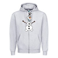 Heather Grey olaf Zipper Hoodie - linhVisuals