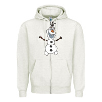 Oatmeal Heather olaf Zipper Hoodie - linhVisuals