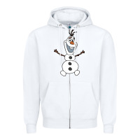 White olaf Zipper Hoodie - linhVisuals