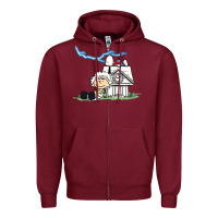Burgundy back to the peanuts Zipper Hoodie - linhVisuals
