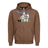Chestnut back to the peanuts Zipper Hoodie - linhVisuals