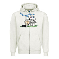 Oatmeal Heather back to the peanuts Zipper Hoodie - linhVisuals