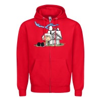 Red back to the peanuts Zipper Hoodie - linhVisuals