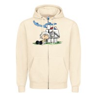 Sandshell back to the peanuts Zipper Hoodie - linhVisuals