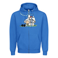 True Royal back to the peanuts Zipper Hoodie - linhVisuals