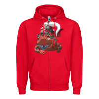 Red jiraiya gamabunta Zipper Hoodie - linhVisuals