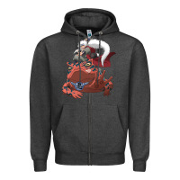 Charcoal Heather jiraiya gamabunta Zipper Hoodie - linhVisuals