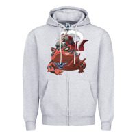 Heather Grey jiraiya gamabunta Zipper Hoodie - linhVisuals
