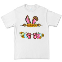 White Western Easter bunny name frame Premium Tee - OliviaCreatesArt