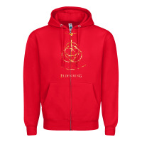 Red eldenring Zipper Hoodie - linhVisuals