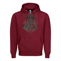 Burgundy eldenring Zipper Hoodie - linhVisuals