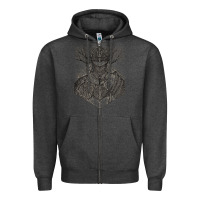 Charcoal Heather eldenring Zipper Hoodie - linhVisuals