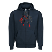 Navy eldenring Zipper Hoodie - linhVisuals