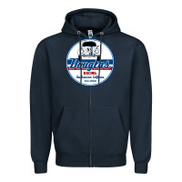 Navy douglas racing Zipper Hoodie - linhVisuals