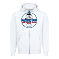 White douglas racing Zipper Hoodie - linhVisuals