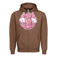 Chestnut kawaii cat ramen   cute gift Zipper Hoodie - linhVisuals