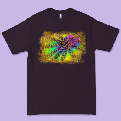 Colorful Glitter Leopard Background Premium Tee Designed By Ranaportraitstore