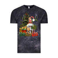Cloud Black Ho Ho Ho Christmas Gnome Vintage Tee - BundleAndBundleShop