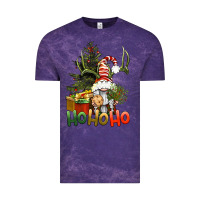 Cloud Purple Ho Ho Ho Christmas Gnome Vintage Tee - BundleAndBundleShop