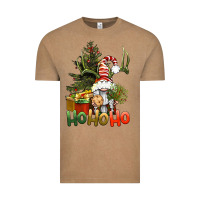 Vintage Coffee Ho Ho Ho Christmas Gnome Vintage Tee - BundleAndBundleShop