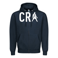Navy CR7 Zipper Hoodie - linhVisuals