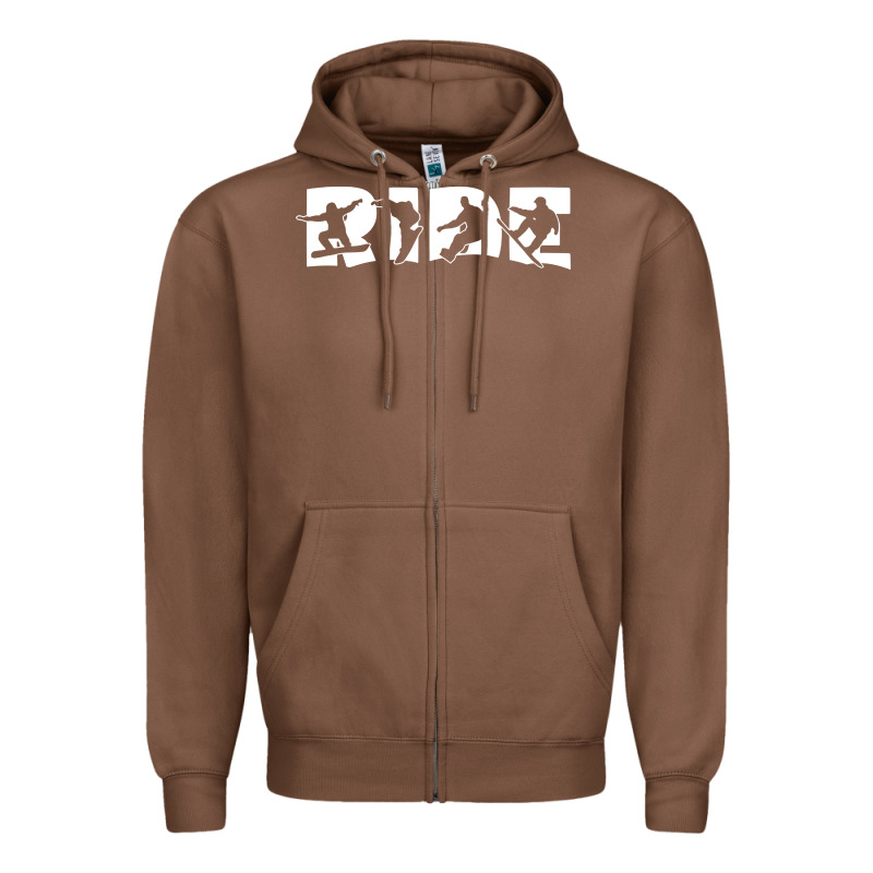 Ride Snowboard Snowboarding Zipper Hoodie by linhVisuals | Teevron