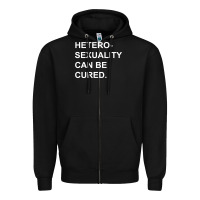Black newheterosexuality can be cured Zipper Hoodie - linhVisuals