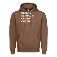 Chestnut newheterosexuality can be cured Zipper Hoodie - linhVisuals