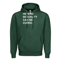 Sports Green newheterosexuality can be cured Zipper Hoodie - linhVisuals