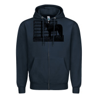 Navy beautiful jim key  performing horse Zipper Hoodie - linhVisuals