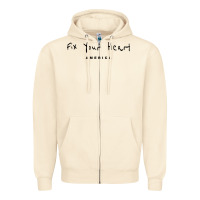 Sandshell Fix your heart america Zipper Hoodie - linhVisuals