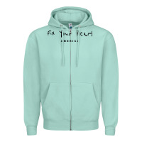 Seafoam Fix your heart america Zipper Hoodie - linhVisuals