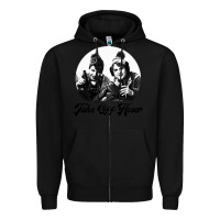 Black take off hoser Zipper Hoodie - linhVisuals